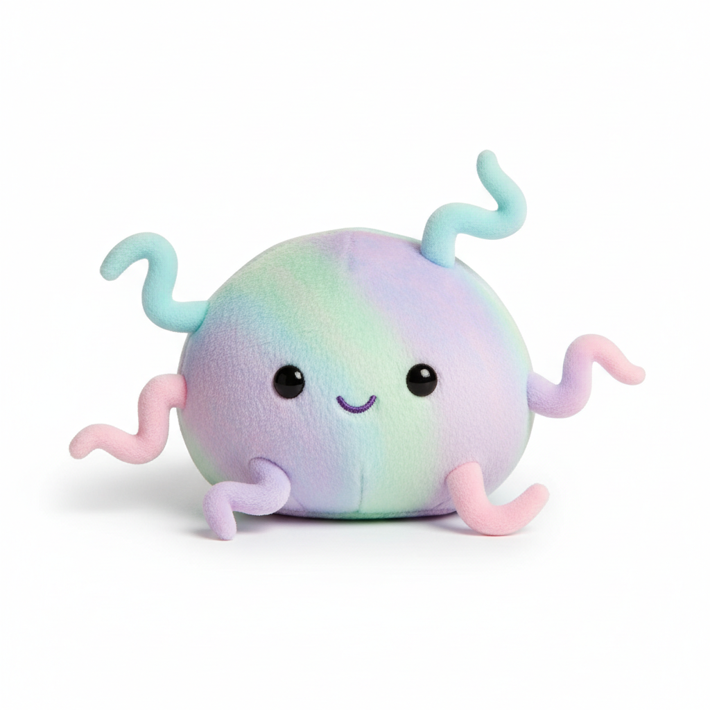 Cute pastel trichomoniasis microbe squishy toy